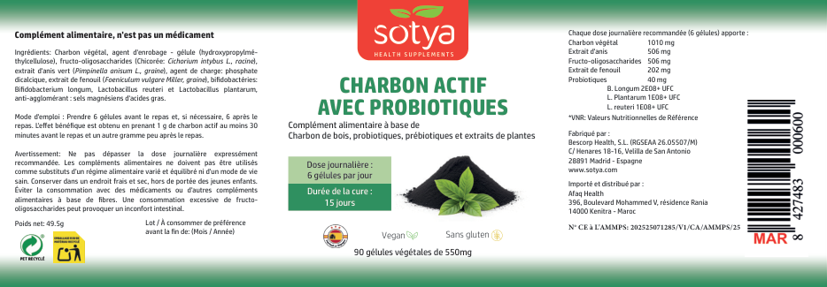 Charbon Actif avec Probiotiques view 2